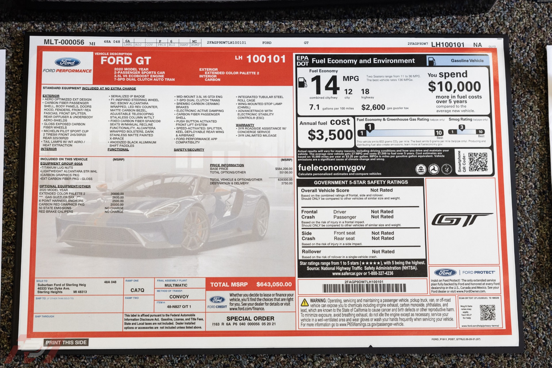 Used-2020-Ford-GT-Carbon-Series-with-Delivery-Miles